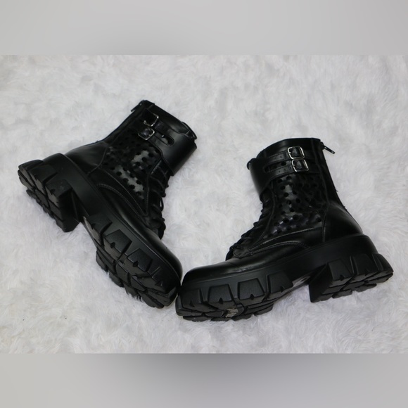 Mudd KRYSTAL-105L Women’s Black Combat Boots Size 6.5 Chunky Platform Lace-Up - Picture 11 of 11